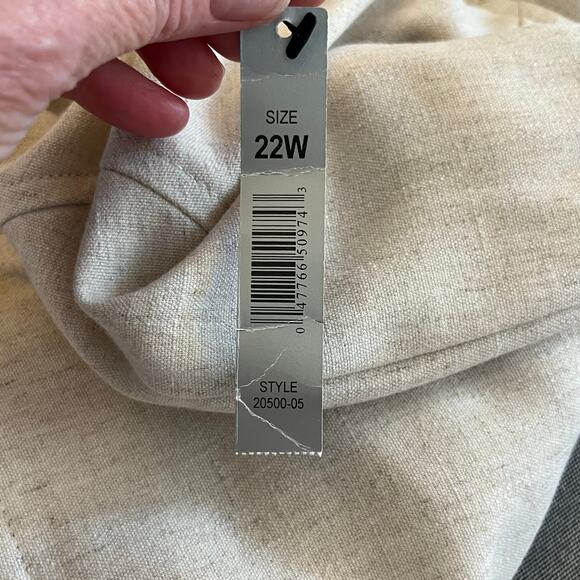 Courtenay Paneled Midi Skirt Heathered Cream NWT Plus Size 22W - Picture 12 of 14